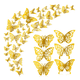 thumbnail image 1 of 144 pcs Decoracion Mariposas 3D Para Pared Color Dorado, 1 of 5
