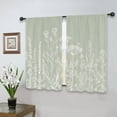 thumbnail image 4 of Sage Green Floral Wildflower Kitchen Curtains Short Small Rustic Botanical Leaves Vintage Flower Herb Farmhouse Rod Pocket Nature Bedroom Living Room Treatment Fabric 2 Panels 27.5Wx39H Inch, 4 of 6