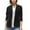 Black, variant on Women Fall Jacket Velvet Blazer Casual Long Sleeve Lapel Collar Work Office Suit With Pocket Lightweight Outerwear