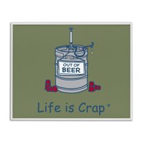 Stupell Industries Funny Empty Beer Keg Novelty & Humor Painting White Framed Art Print Wall Art, 30 x 24