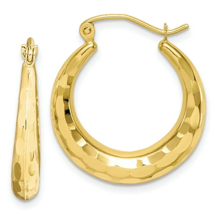 - 10k Yellow Gold Hoop Earrings Ear Hoops Set