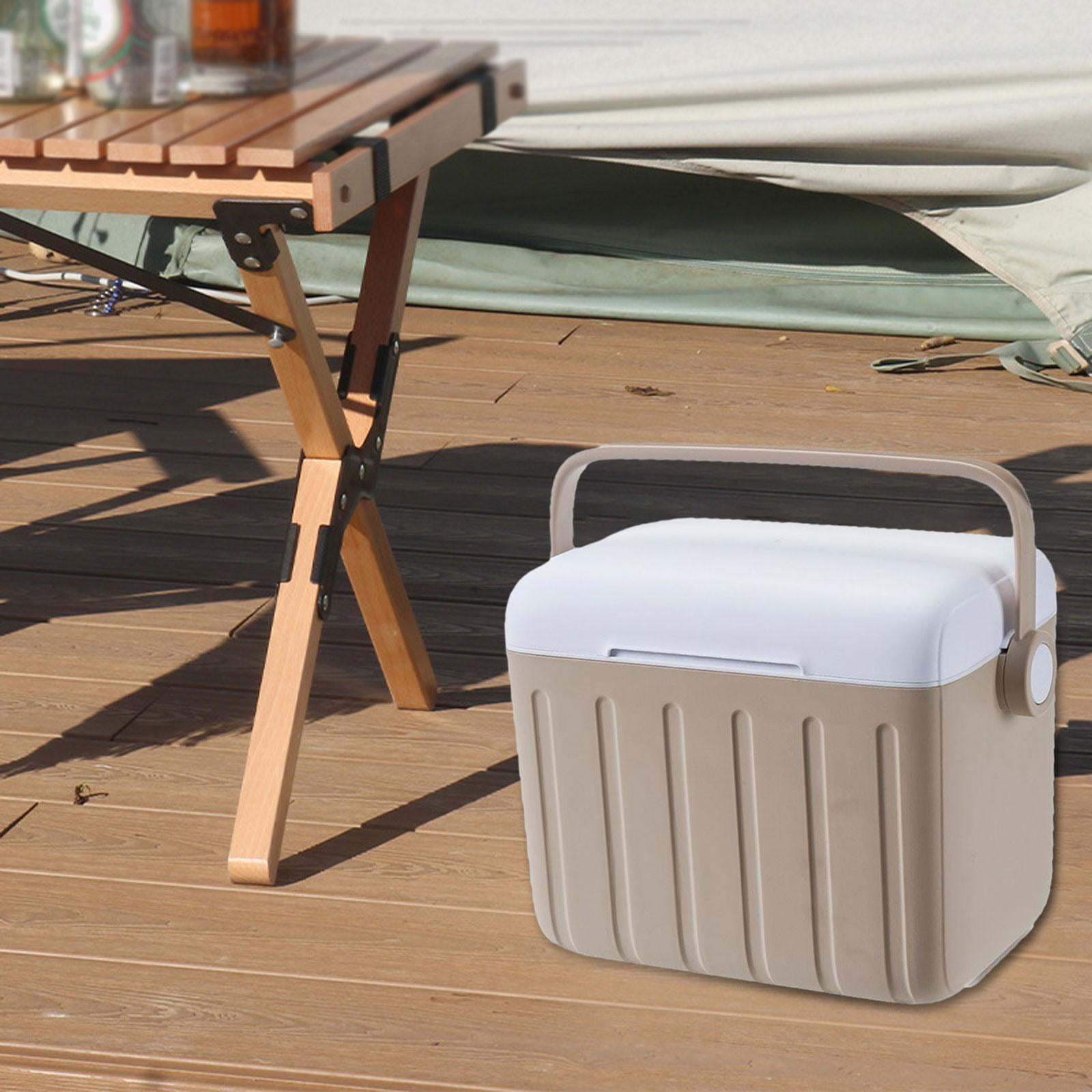 harayaa Cooler Box Carrier 6L with Handle Beverage Storage Organizer Container Ice Chest Khaki