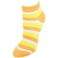 thumbnail image 5 of CTM  Multi-Color Striped Low Cut Socks (6 Pack) (Women), 5 of 6