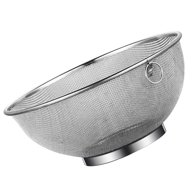 HEANUJJ Colador De Malla Fina Para Filtrar Y Verduras En Cocina Uso Doméstico Acero Inoxidable Plateado