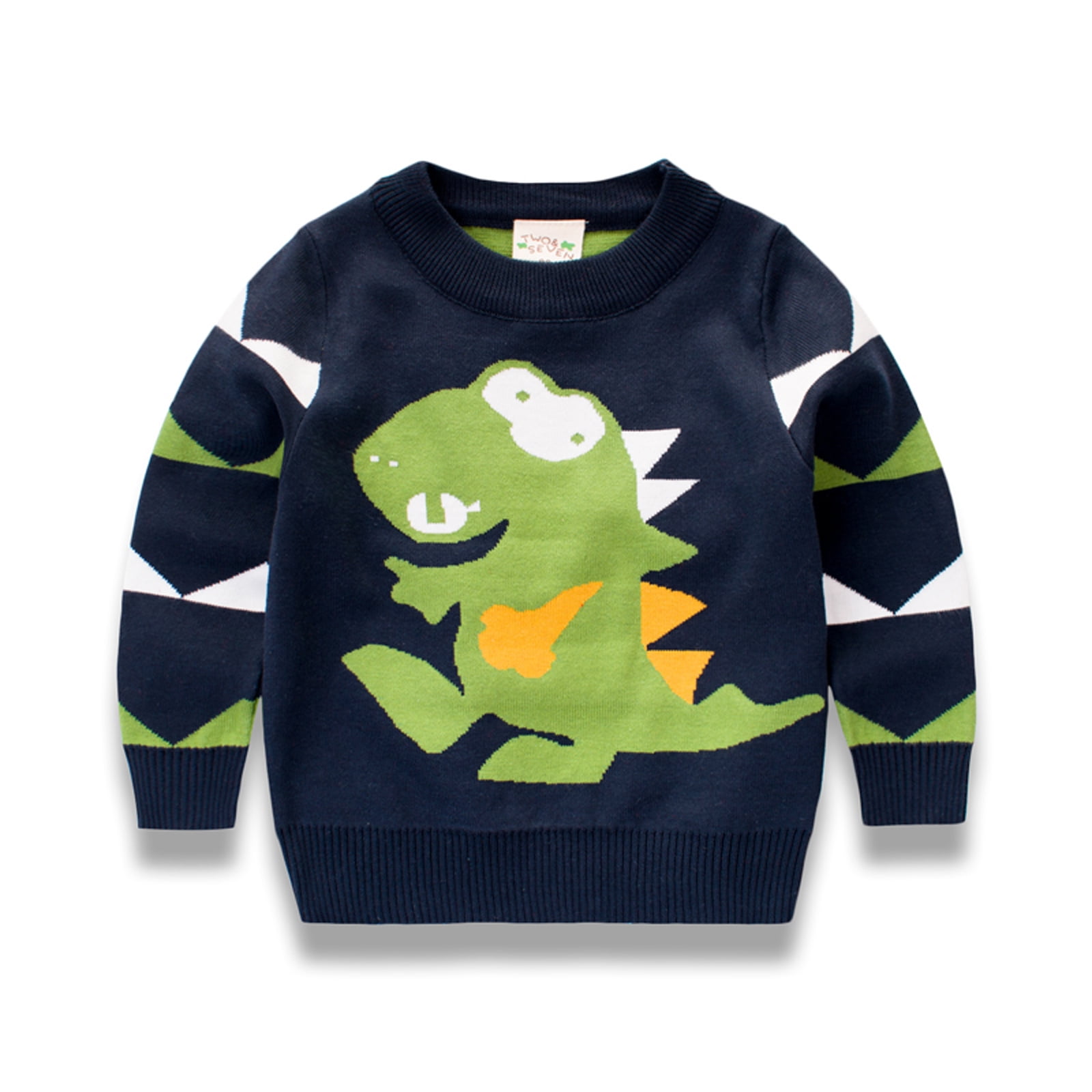 Little Hand Pull de Noel Enfants Garcons Sweat Shirt Coton Top Dinosaure Tricote Pull Manches Longues T Shirts Pull Hiver Age 1 7 Ans