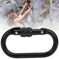thumbnail image 4 of 7075 Aviation Aluminum Outdoor Climbing Mountaineering O Shape Automatic Lock Development Safety Protection CarabinerBlack, 4 of 6