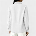 thumbnail image 3 of Jeans Shirt for Women Long Sleeve Vintage Washed Denim T Shirt Lightweight Going Out Fall Jean Top Casual Polo Shirts, 3 of 4