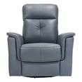 thumbnail image 3 of Lexicon Fauteuil Inclinable Pivotant à Bascule en Cuir Assorti Bristow, Bleu Gris, 3 of 8