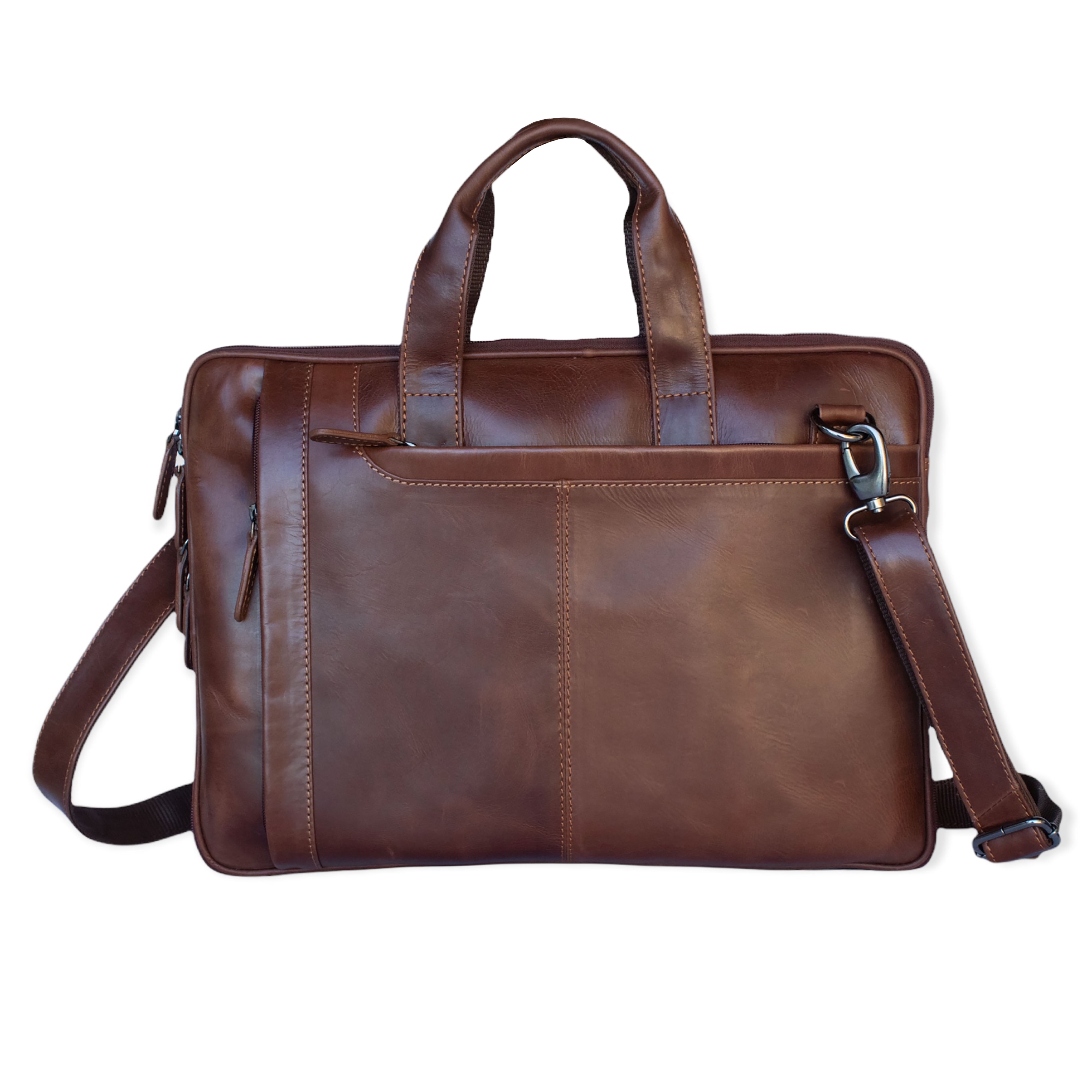ZIPPED Document Laptop Messenger Shoulder Bag Briefcase Work Travel Office Strap 