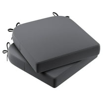 Outdoor Seat Cushion for Patio Furniture Dining Chair Pad Replacement, 17x16, Set of 2, Dark Gray