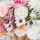 thumbnail image 3 of Ramo de simulación de boda de crisantemo y margarita rosa, planta de flores falsas hecha a mano artificial, arreglo floral de seda, decoración, 3 of 6