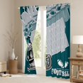 thumbnail image 3 of Manfei Green Football Helmet Black Out Curtains,Rugby Sport Curtains Pack of 2 (42x63 Each),Boys Ball Game Bedroom Curtains For Kids,Ultra Soft Home Decor, 3 of 6