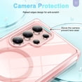 thumbnail image 3 of Dteck Built-in Screen Protector Case for Samsung Galaxy S25 Ultra,Compatible with Mag-Safe Slim TPU+PC Full-Body Stylish Shockproof Protective Transparent Cover,Pink, 3 of 6