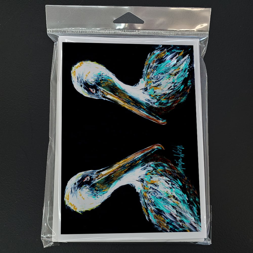 Dressed in Black Pelican Greeting Cards Pack of 8 7 in x 5 in