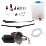 Windshield Wiper Assembly Kit, Silent Cleaning Windshield Wiper Blades Assembly Electric Wiper Motor Kit Windshield Kit  For UTV ATV For Flat Windshields