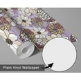 thumbnail image 5 of S4sassy Self-Stick Decorative Wallpaper, Pastel Peach Blossom Print Wall Paper, Vinyl Waterproof Contact Paper, Purple, 25"x360" Removable Renter Friendly Wall Covering For Bedroom, Livingroom, 5 of 8