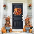 thumbnail image 4 of ThanksgivingHalloween Decorations Simulation Sunflower Wreath PVC Material for Wall and Door Hanging, 4 of 8