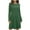 Army Green, variant on Women's Long Sleeve Round Neck Solid Dress Button Cuffs Loosen Casual Shift Dress Ideal For Spring Summer Daily Comfort Wear