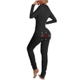 thumbnail image 2 of SMihono Pantalon en Lin pour Femmes Mode Grande Taille Décontracté Ample Imprimé Bouton-Pression Combinaison Large pour Femmes, jusqu'à 65 % de Réduction!, 2 of 7