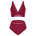 thumbnail image 4 of Women High Waisted Bathing Suit Racerback Bikini Swimsuits Ladies Swim Shorts Long Cute Rompers for Women Sporty Sunflower plus Size Bathing Suits for Women Two Piece Swimsuits for Women plus Size, 4 of 5