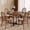 Rustic Brown, variant on Lafnest 71" Farmhouse Dining Table for 6-8,Rectangular Kitchen Table with Waterproof Thick Wood Top & Floor-Protecting Feet,White