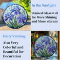 thumbnail image 4 of Iris Flower Stained Glass Suncatcher Handmade Window Hangings Colored Glass Suncatcher Crafts Kits for Indoor Garden Christmas Decoration 16x16cm(1), 4 of 7