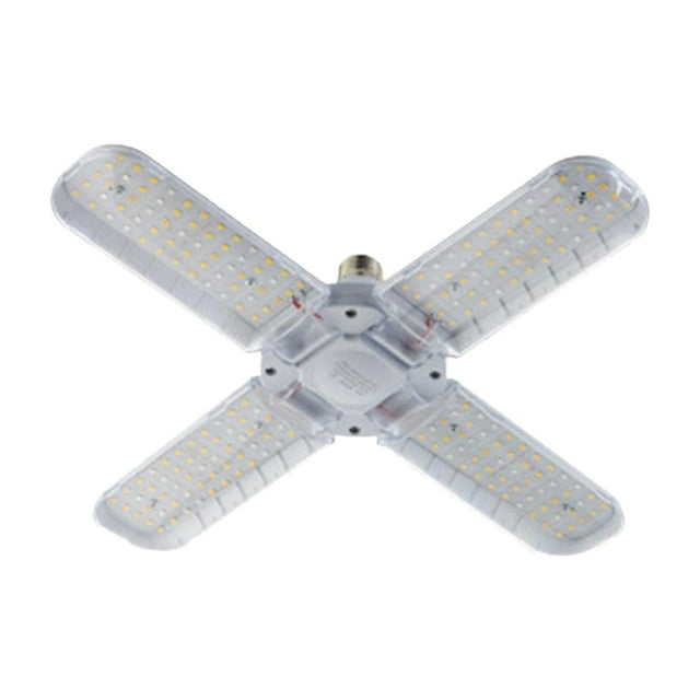 Lámpara de cultivo LED plegable con base E27 y espectro completo para interior. 48W 4 Hojas 398mm