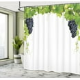 thumbnail image 5 of Ambesonne Nature Shower Curtain, Wine Leaves in Village, 69"Wx70"L, Green Black, 5 of 5