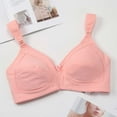 thumbnail image 2 of AINIYS Unpadded Soft Cup Bra Wireless Plus Size Non Padded Bra Minimizer Bras&nbsp; Bralette Secure Fit Bra for Women Unlined Underwire Bra Breathable Pink 38, 2 of 6