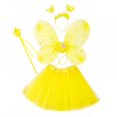 thumbnail image 1 of Disfraz de alas de hadas Oso de fresa Conjunto de alas de mariposa Amarillo sólido, 1 of 4