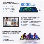 Android 16 Tablet, 10.1 Inch FHD Display, 12GB RAM 64GB ROM /1TB TF, MTK6769 CPU+13MP Camera, 8000mAh, Widevine L1, 2 in 1 Tablets with Keyboard Mouse Stylus