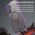 thumbnail image 6 of Asuwish Compatible with Samsung Galaxy A17 5G/4G Magnetic Phone Case Translucent Matte Anti-fingerprint Back Military Grade DropProof Shockproof Protective Cell Cover for A 17 G5 17A Women Men Purple, 6 of 9