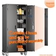 thumbnail image 6 of Aobao Rolling 72" Metal 4-Shelf Floor Mount Garage Cabinet with Digital Lock, Black, 6 of 7