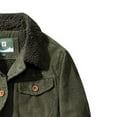 thumbnail image 4 of Lyinloo Men's Winter Thickened Corduroy Jacket Lamb Wool Loose Jacket Army Green L, 4 of 4