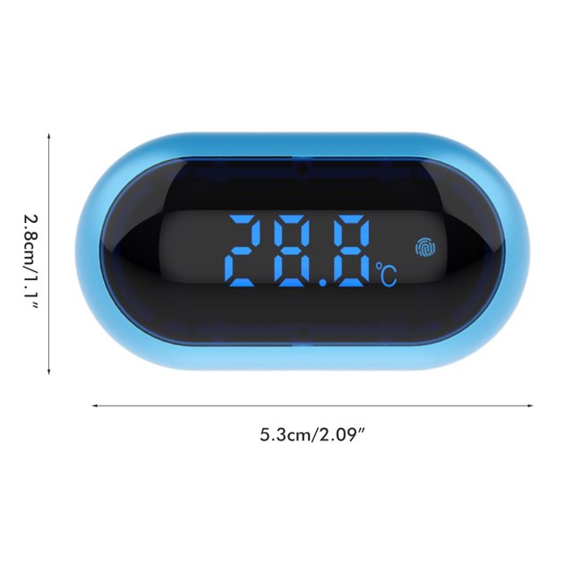 Termómetro digital para acuario con pantalla LCD, minitermómetro para pecera con sensor alto