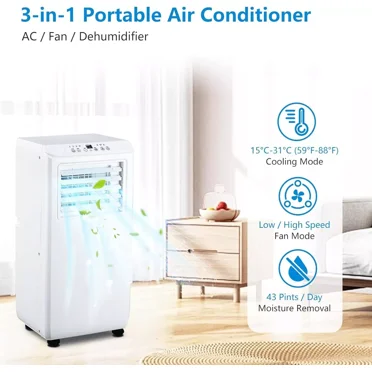 WhizMax 10000Btus Portable Air Conditioners 6.9 CEER AC Unit With Dehumidifier & Remote Control & Fans