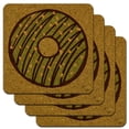thumbnail image 1 of Mint Chocolate Chip Donut Yummy Green Low Profile Novelty Cork Coaster Set, 1 of 3