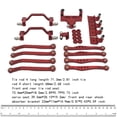 thumbnail image 7 of Almencla 1/16 RC Upgrades Kit Front and Rear Shock Tower Metal Chassis Link Rods Steering Servo Mount for C64 Model Truck DIY Modified red, 7 of 7