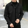 thumbnail image 6 of YFNNUP Mens Wool Blend Jackets Regular Fit Lapel Coat Trendy Button Down Winter Coat with Pockets Outerwear Black, 6 of 9