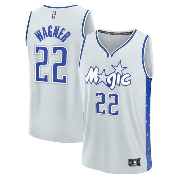 Men's Fanatics Franz Wagner Silver Orlando Magic 2025/26 City Edition Fast Break Jersey