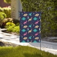 thumbnail image 4 of Easygdp Cartoon Dinosaur Garden Flag Yard Flag Welcome Flag, Double-Sided, Weather Resistant for Outdoor Decor - 12.5"x18", 4 of 9