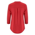 thumbnail image 5 of Red Shirts for Women Plus Size, Polyester Womens Blouses Plus Size, Long Sleeve Floral Plus Size Tops, Women'S Tops, Solid Plus Size Blouses for Women, Weekend Solid Color T Shirt Plus Size Women, 5 of 9