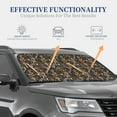 thumbnail image 4 of Xecao Mushroom Garnish for Foldable Car Sun Shades (2-Pack) offer sun protection with an easy-fold design for convenient windshield shading., 4 of 7