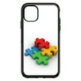 thumbnail image 1 of DistinctInk Custom SKIN / DECAL compatible with OtterBox Symmetry for iPhone 11 (6.1" Screen) - Red Blue Yellow 3D Puzzle Pieces - Austism Awareness, 1 of 5