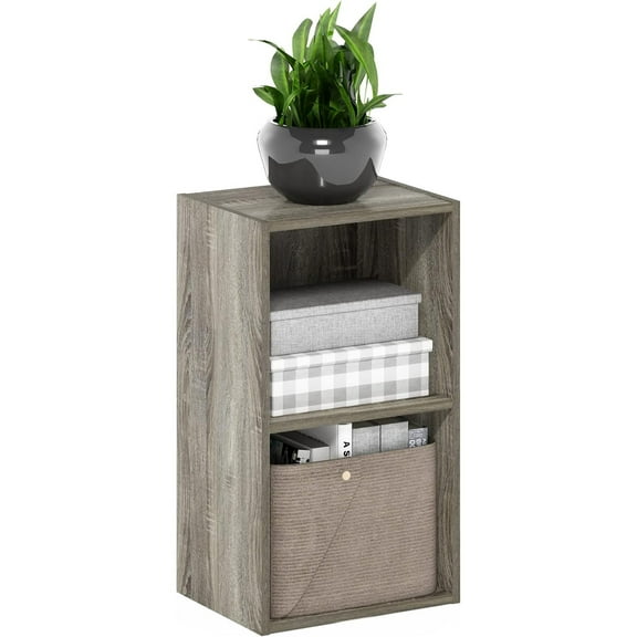 Bookcase / Book / Storage, 2-Tier Cube, French Oak