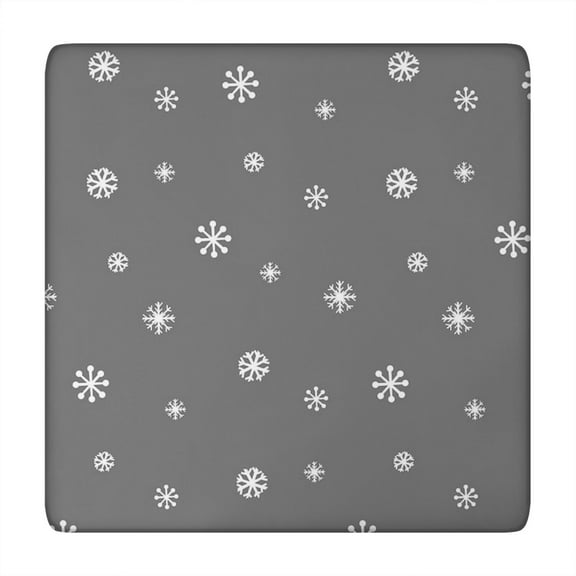 Holiday Entertaining Christmas Tablecloth 34x34 Square Size, Elastic Hem Spandex for Tabletop Protection During Gatherings and Special Events