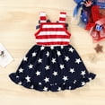 thumbnail image 3 of Younger Tree Toddler Baby Girls 4th of July Clothes Outfit Stars Stripes Sleeveless Dress Independent's Day Suits for 4-5T, 3 of 7