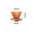 thumbnail image 3 of Coffee Filter Glass Mug, Hand Brewed Drip Coffee Filter with Removable Wooden Base, Reusable Portable Coffee Mug for Kitchen, Available in Pink/Blue/Green/Clear/Orange, 3 of 6