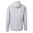 thumbnail image 3 of Men's-Cutter & Buck  Gray Sporting Kansas City Charter Eco Recycled Anorak Hooded Half-Zip Jacket, 3 of 3