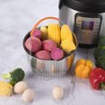 thumbnail image 4 of Basket Stainless Steel Basket with Stand and Handle for Kitchen, 4 of 8